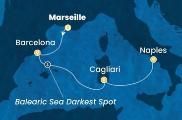 Francúzsko, Španielsko, Taliansko z Marseille na lodi Costa Toscana