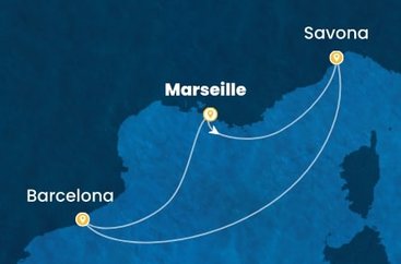 Francúzsko, Taliansko, Španielsko z Marseille na lodi Costa Pacifica
