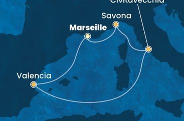 Francúzsko, Španielsko, Taliansko z Marseille na lodi Costa Pacifica