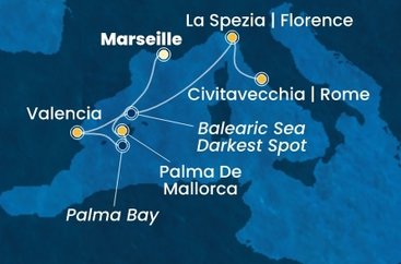 Francúzsko, Španielsko, Taliansko z Marseille na lodi Costa Pacifica