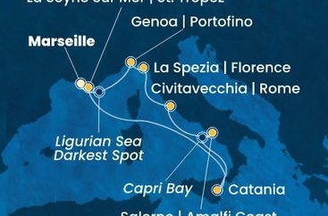 Francúzsko, Taliansko z Marseille na lodi Costa Fascinosa