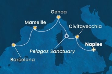 Taliansko, Francúzsko, Španielsko z Neapolu na lodi Costa Smeralda