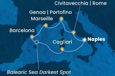 Taliansko, Francúzsko, Španielsko z Neapolu na lodi Costa Smeralda