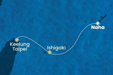 Japonsko, Tchaj-wan z Nahy na lodi Costa Serena