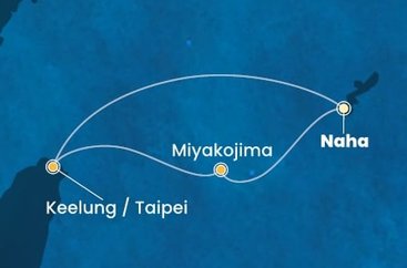 Japonsko, Tchaj-wan z Nahy na lodi Costa Serena