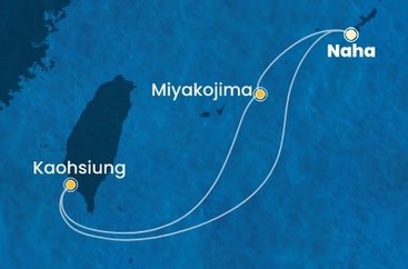 Japonsko, Tchaj-wan z Nahy na lodi Costa Serena