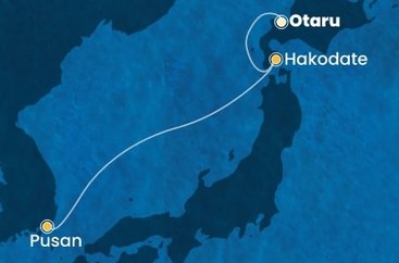 Japonsko, Južná Kórea z Otaru na lodi Costa Serena