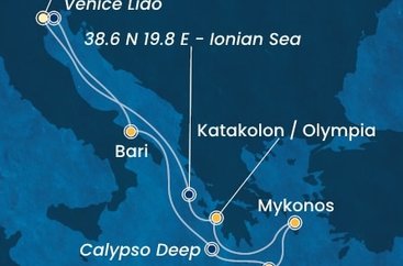 Taliansko, Grécko z Marghery na lodi Costa Deliziosa