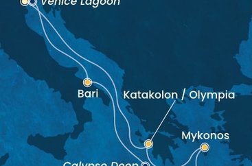 Taliansko, Kréta, Grécko z Marghery na lodi Costa Deliziosa