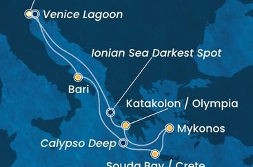 Taliansko, Grécko z Marghery na lodi Costa Deliziosa