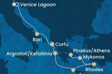 Taliansko, Grécko z Marghery na lodi Costa Deliziosa