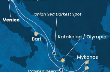 Taliansko, Grécko z Marghery na lodi Costa Deliziosa