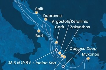 Taliansko, Grécko, Chorvátsko z Marghery na lodi Costa Deliziosa