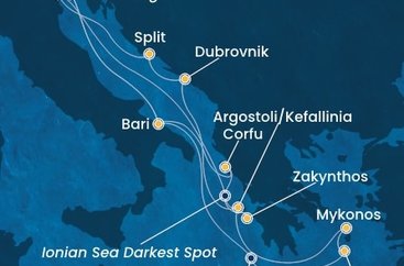 Taliansko, Grécko, Chorvátsko z Marghery na lodi Costa Deliziosa