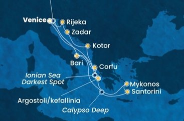 Taliansko, Grécko, Čierna Hora, Chorvátsko z Marghery na lodi Costa Deliziosa