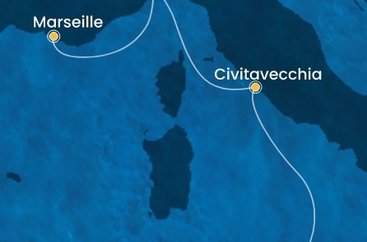 Taliansko, Francúzsko z Palerma na lodi Costa Smeralda