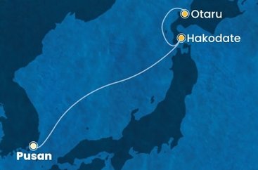 Južná Kórea, Japonsko na lodi Costa Serena