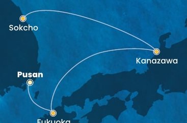 Južná Kórea, Japonsko na lodi Costa Serena