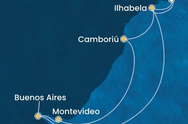 Brazília, Argentína, Uruguaj z Rio de Janeira na lodi Costa Serena
