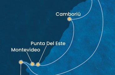 Brazília, Argentína, Uruguaj z Rio de Janeira na lodi Costa Serena