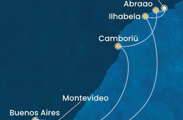 Brazília, Argentína, Uruguaj z Rio de Janeira na lodi Costa Serena