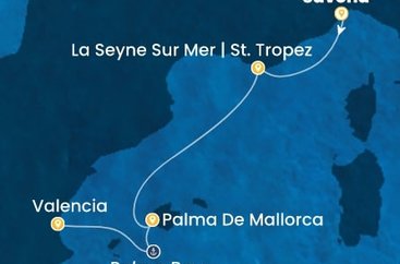 Taliansko, Francúzsko, Španielsko ze Savony na lodi Costa Pacifica