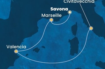 Taliansko, Francúzsko, Španielsko ze Savony na lodi Costa Pacifica
