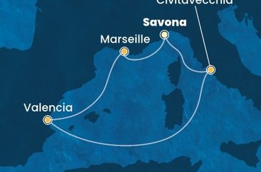 Taliansko, Francúzsko, Španielsko ze Savony na lodi Costa Pacifica