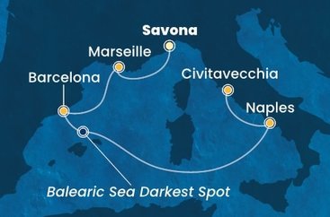 Taliansko, Francúzsko, Španielsko ze Savony na lodi Costa Toscana