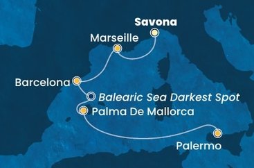 Taliansko, Francúzsko, Španielsko ze Savony na lodi Costa Toscana Taliansko, Francúzsko, Španielsko ze Savony na lodi Costa Toscana
