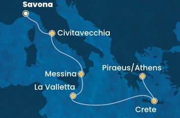 Taliansko, Malta, Grécko ze Savony na lodi Costa Fortuna
