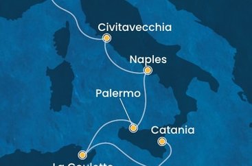 Taliansko, Tunisko, Malta ze Savony na lodi Costa Fascinosa