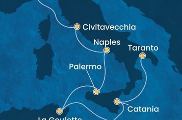 Taliansko, Tunisko, Malta ze Savony na lodi Costa Fascinosa