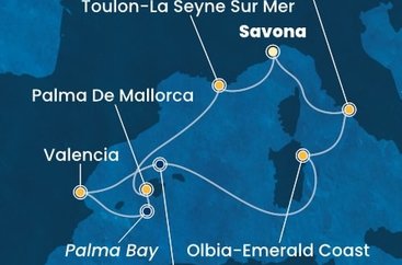 Taliansko, Francúzsko, Španielsko ze Savony na lodi Costa Pacifica