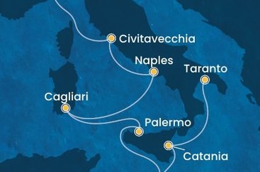 Taliansko, Malta ze Savony na lodi Costa Serena