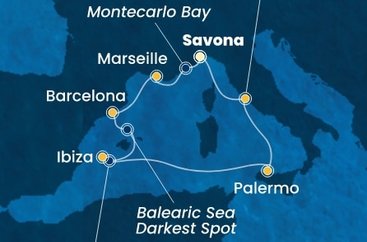 Taliansko, Francúzsko, Španielsko ze Savony na lodi Costa Toscana