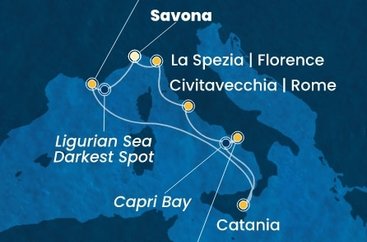 Taliansko, Francúzsko ze Savony na lodi Costa Fascinosa