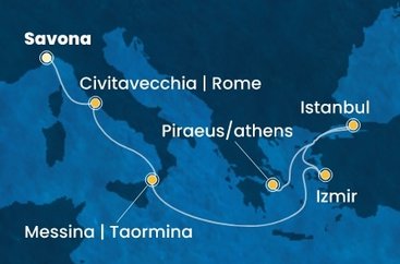 Taliansko, Turecko, Grécko ze Savony na lodi Costa Fortuna