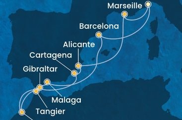 Taliansko, Španielsko, Maroko, Gibraltár, Francúzsko ze Savony na lodi Costa Pacifica