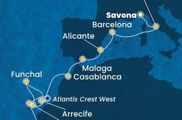 Taliansko, Španielsko, Maroko, Portugalsko ze Savony na lodi Costa Pacifica