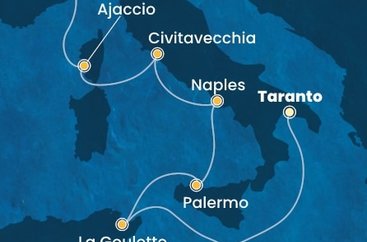 Taliansko, Malta, Tunisko, Francúzsko na lodi Costa Fascinosa