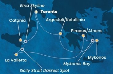 Taliansko, Grécko, Malta na lodi Costa Fascinosa