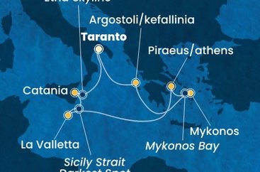 Taliansko, Grécko, Malta na lodi Costa Serena