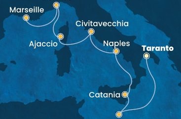 Taliansko, Malta, Francúzsko na lodi Costa Serena