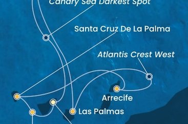 Španielsko, , Portugalsko z Tenerife na lodi Costa Fortuna