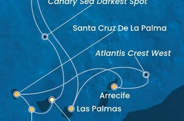 Španielsko, La Gomera, Portugalsko z Tenerife na lodi Costa Pacifica