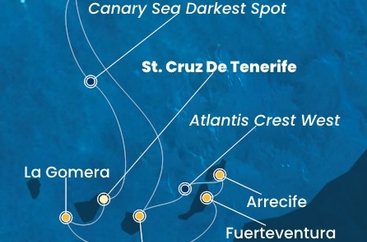 Španielsko, La Gomera, Portugalsko z Tenerife na lodi Costa Fortuna