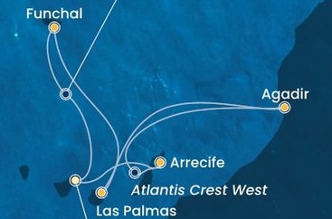 Španielsko, Maroko, Portugalsko z Tenerife na lodi Costa Fortuna