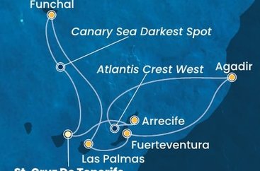 Španielsko, Maroko, Portugalsko z Tenerife na lodi Costa Fortuna