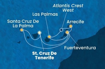 Španielsko z Tenerife na lodi Costa Pacifica